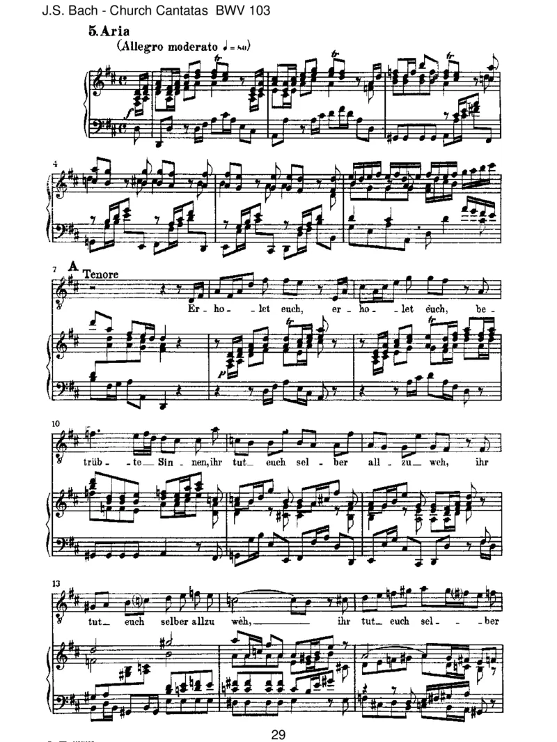 BWV103Ihrwerdetweinenundheulen_一万首著名钢琴曲谱哈农贝多芬合集视频教学电子版高清无水印可打印_1古典钢琴知名音乐家谱_巴赫钢琴谱全集_J.S巴赫作品全集_JohannSebastianBach(1685-1750)巴赫