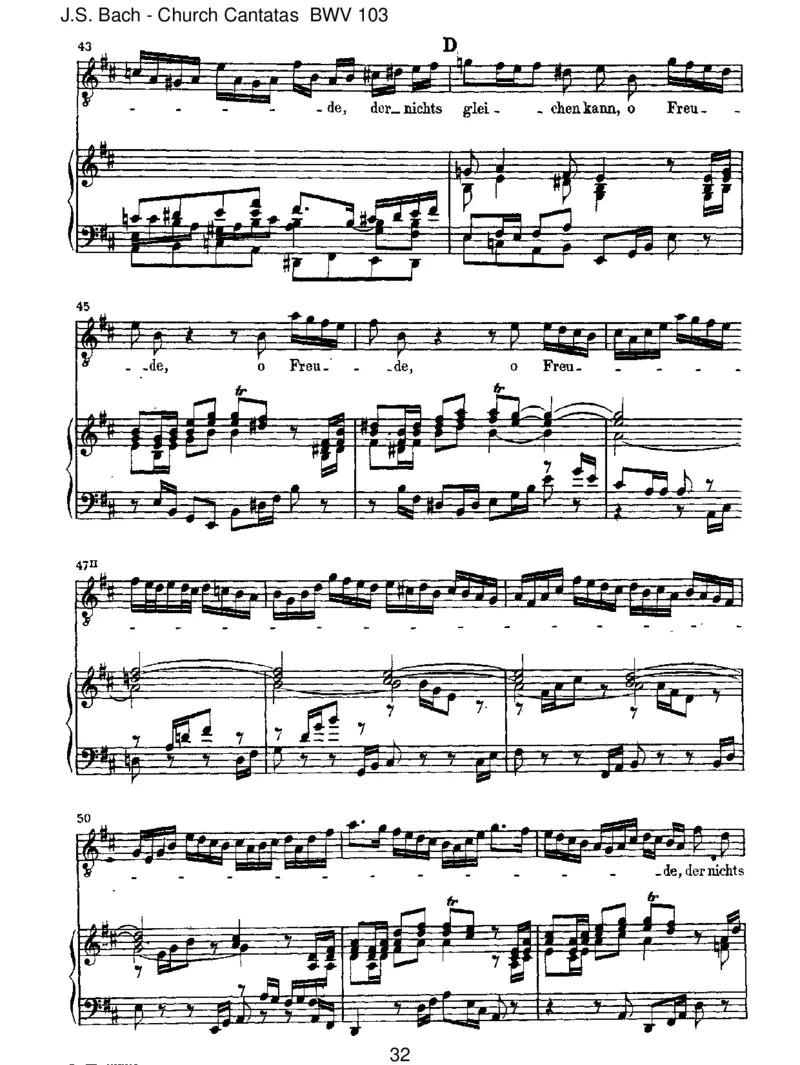 BWV103Ihrwerdetweinenundheulen_一万首著名钢琴曲谱哈农贝多芬合集视频教学电子版高清无水印可打印_1古典钢琴知名音乐家谱_巴赫钢琴谱全集_J.S巴赫作品全集_JohannSebastianBach(1685-1750)巴赫