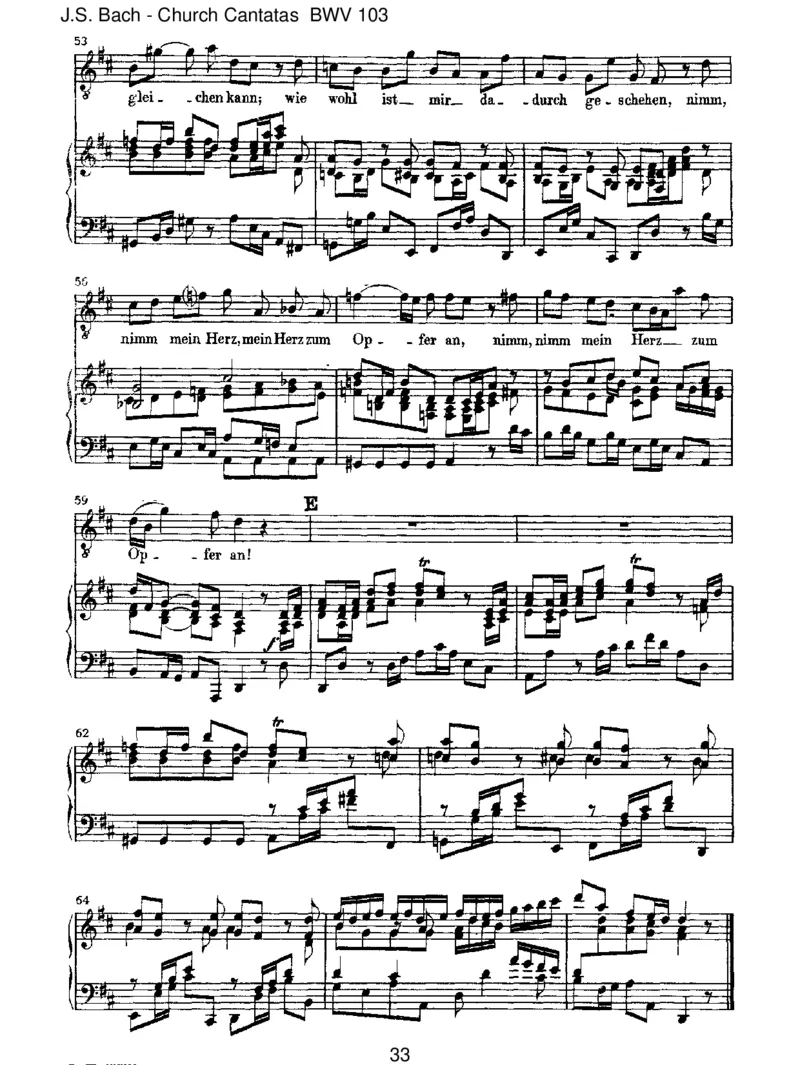 BWV103Ihrwerdetweinenundheulen_一万首著名钢琴曲谱哈农贝多芬合集视频教学电子版高清无水印可打印_1古典钢琴知名音乐家谱_巴赫钢琴谱全集_J.S巴赫作品全集_JohannSebastianBach(1685-1750)巴赫