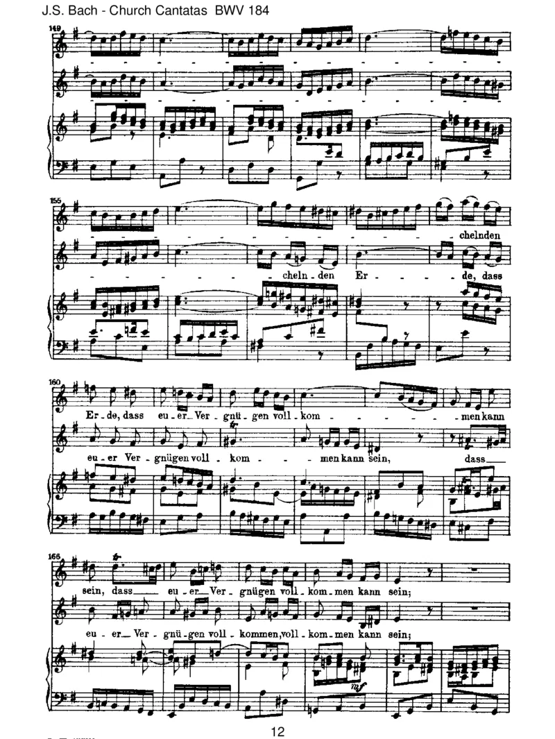 BWV184Erw&uuml;nschtesFreudenlicht_一万首著名钢琴曲谱哈农贝多芬合集视频教学电子版高清无水印可打印_1古典钢琴知名音乐家谱_巴赫钢琴谱全集_J.S巴赫作品全集_JohannSebastianBach(1685-1750)巴赫