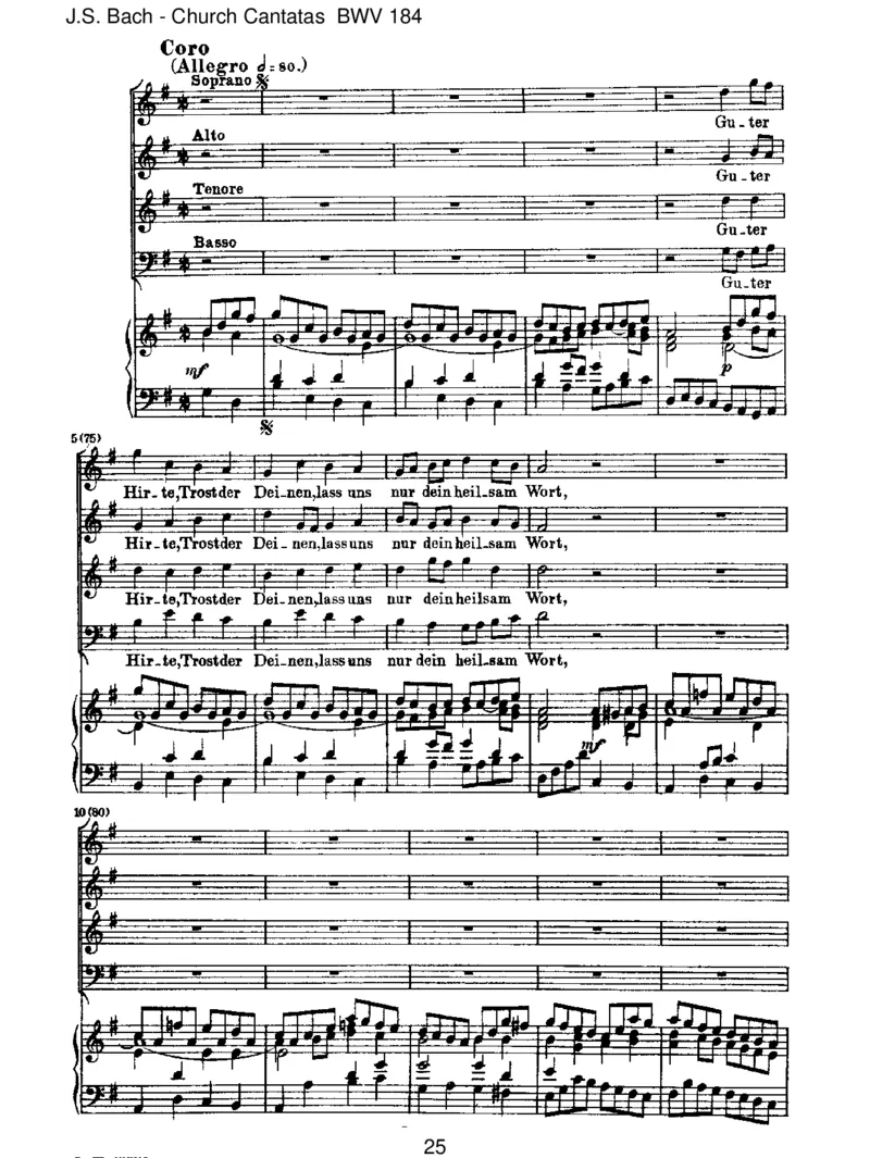 BWV184Erw&uuml;nschtesFreudenlicht_一万首著名钢琴曲谱哈农贝多芬合集视频教学电子版高清无水印可打印_1古典钢琴知名音乐家谱_巴赫钢琴谱全集_J.S巴赫作品全集_JohannSebastianBach(1685-1750)巴赫