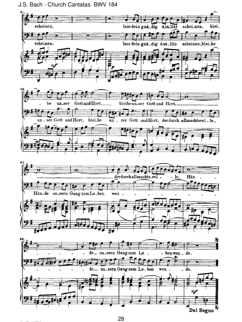 BWV184Erw&uuml;nschtesFreudenlicht_一万首著名钢琴曲谱哈农贝多芬合集视频教学电子版高清无水印可打印_1古典钢琴知名音乐家谱_巴赫钢琴谱全集_J.S巴赫作品全集_JohannSebastianBach(1685-1750)巴赫