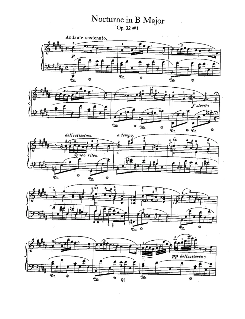 2Nocturnes,Op32_一万首著名钢琴曲谱哈农贝多芬合集视频教学电子版高清无水印可打印_1古典钢琴知名音乐家谱_肖邦钢琴谱全集_夜曲