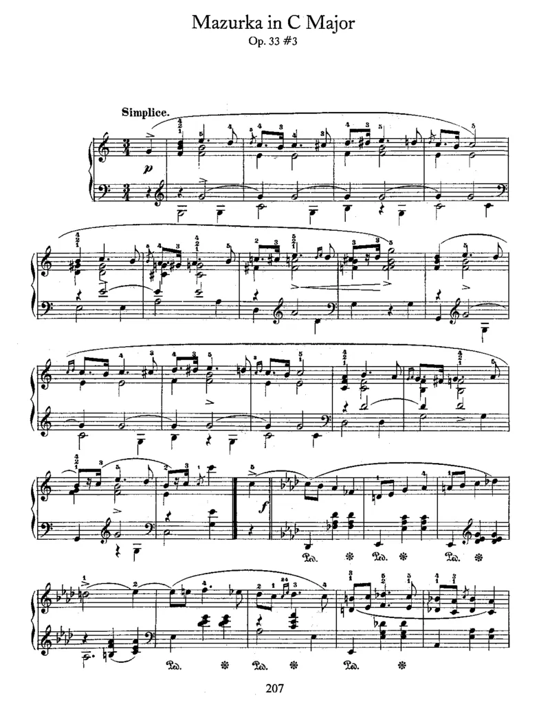 4Mazurkas,Op33_一万首著名钢琴曲谱哈农贝多芬合集视频教学电子版高清无水印可打印_1古典钢琴知名音乐家谱_肖邦钢琴谱全集_马祖卡