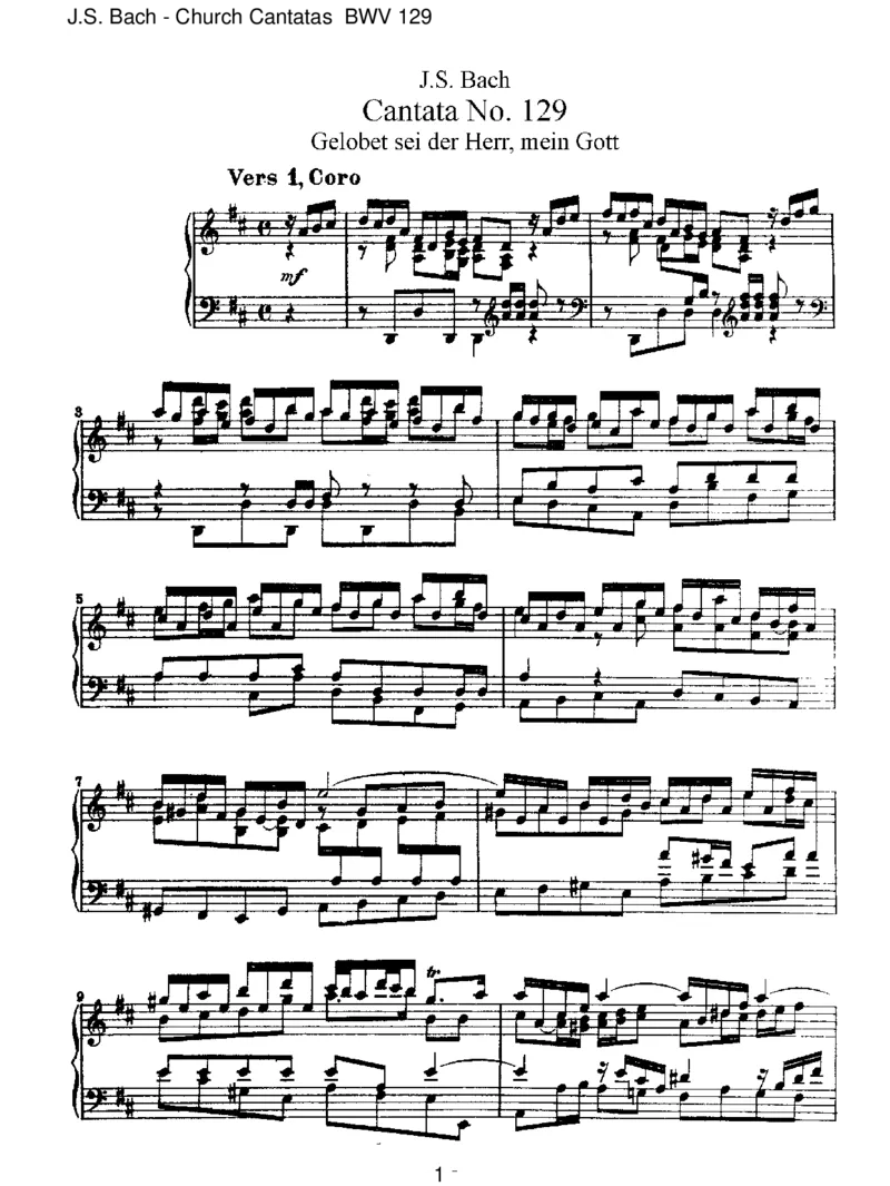 BWV129GelobetseiderHerr,meinGott_一万首著名钢琴曲谱哈农贝多芬合集视频教学电子版高清无水印可打印_1古典钢琴知名音乐家谱_巴赫钢琴谱全集_J.S巴赫作品全集