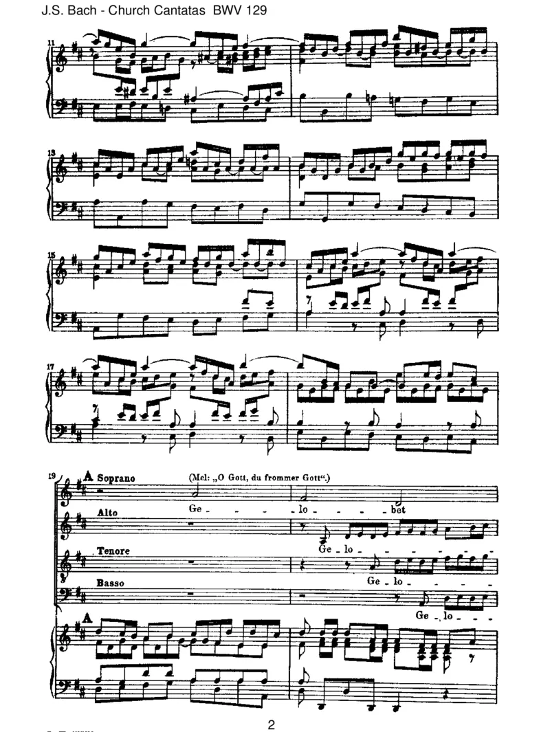 BWV129GelobetseiderHerr,meinGott_一万首著名钢琴曲谱哈农贝多芬合集视频教学电子版高清无水印可打印_1古典钢琴知名音乐家谱_巴赫钢琴谱全集_J.S巴赫作品全集