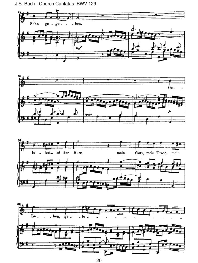 BWV129GelobetseiderHerr,meinGott_一万首著名钢琴曲谱哈农贝多芬合集视频教学电子版高清无水印可打印_1古典钢琴知名音乐家谱_巴赫钢琴谱全集_J.S巴赫作品全集