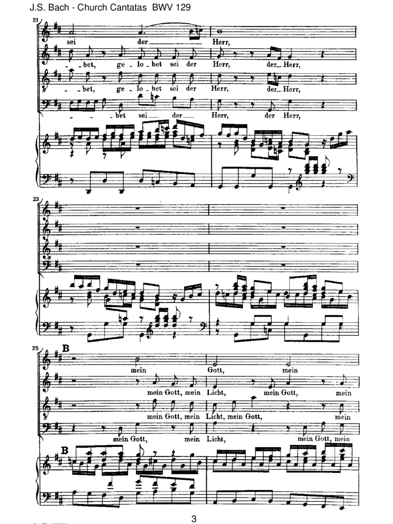 BWV129GelobetseiderHerr,meinGott_一万首著名钢琴曲谱哈农贝多芬合集视频教学电子版高清无水印可打印_1古典钢琴知名音乐家谱_巴赫钢琴谱全集_J.S巴赫作品全集