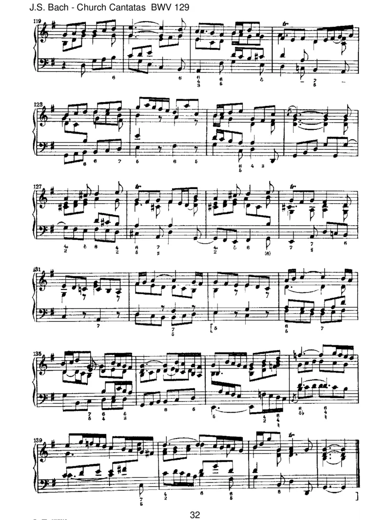 BWV129GelobetseiderHerr,meinGott_一万首著名钢琴曲谱哈农贝多芬合集视频教学电子版高清无水印可打印_1古典钢琴知名音乐家谱_巴赫钢琴谱全集_J.S巴赫作品全集