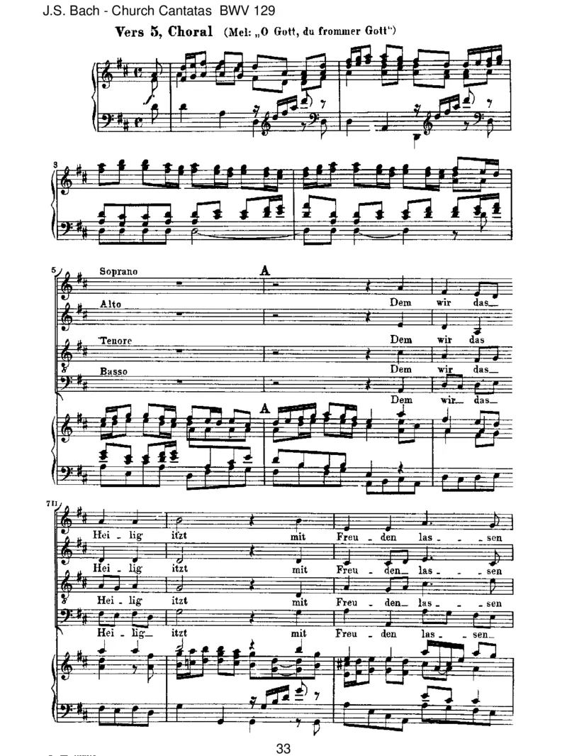 BWV129GelobetseiderHerr,meinGott_一万首著名钢琴曲谱哈农贝多芬合集视频教学电子版高清无水印可打印_1古典钢琴知名音乐家谱_巴赫钢琴谱全集_J.S巴赫作品全集