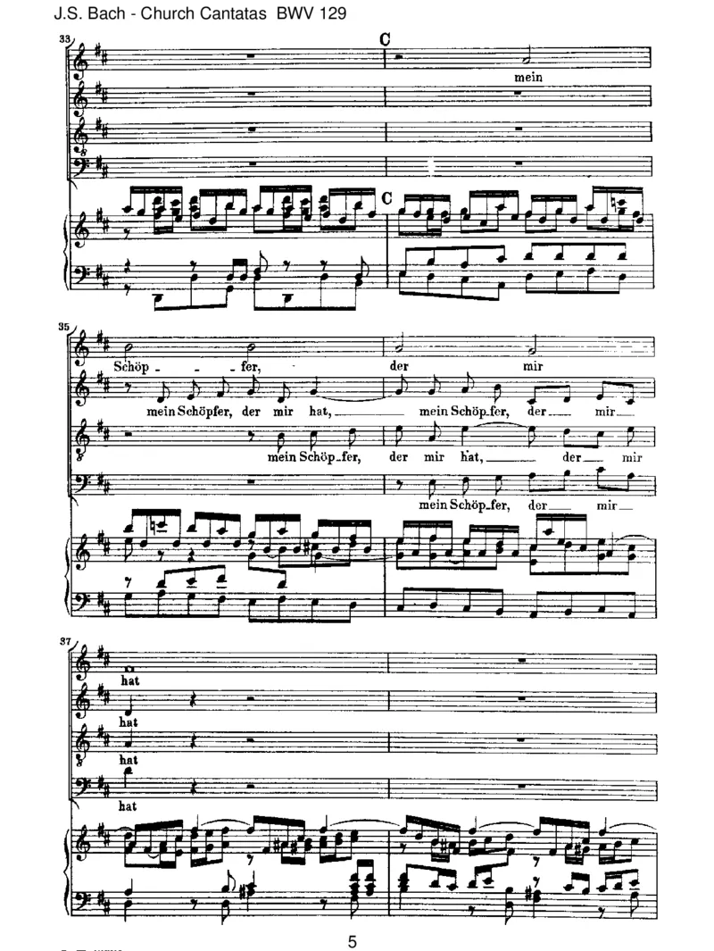 BWV129GelobetseiderHerr,meinGott_一万首著名钢琴曲谱哈农贝多芬合集视频教学电子版高清无水印可打印_1古典钢琴知名音乐家谱_巴赫钢琴谱全集_J.S巴赫作品全集