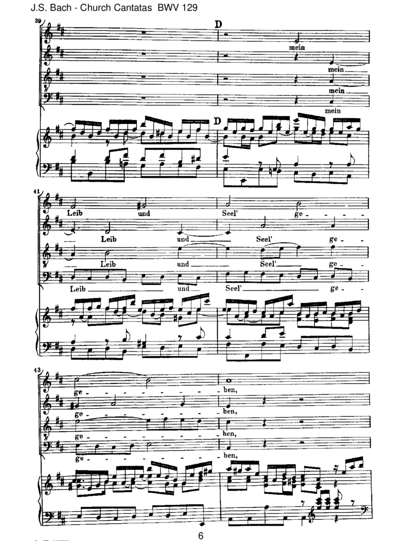 BWV129GelobetseiderHerr,meinGott_一万首著名钢琴曲谱哈农贝多芬合集视频教学电子版高清无水印可打印_1古典钢琴知名音乐家谱_巴赫钢琴谱全集_J.S巴赫作品全集