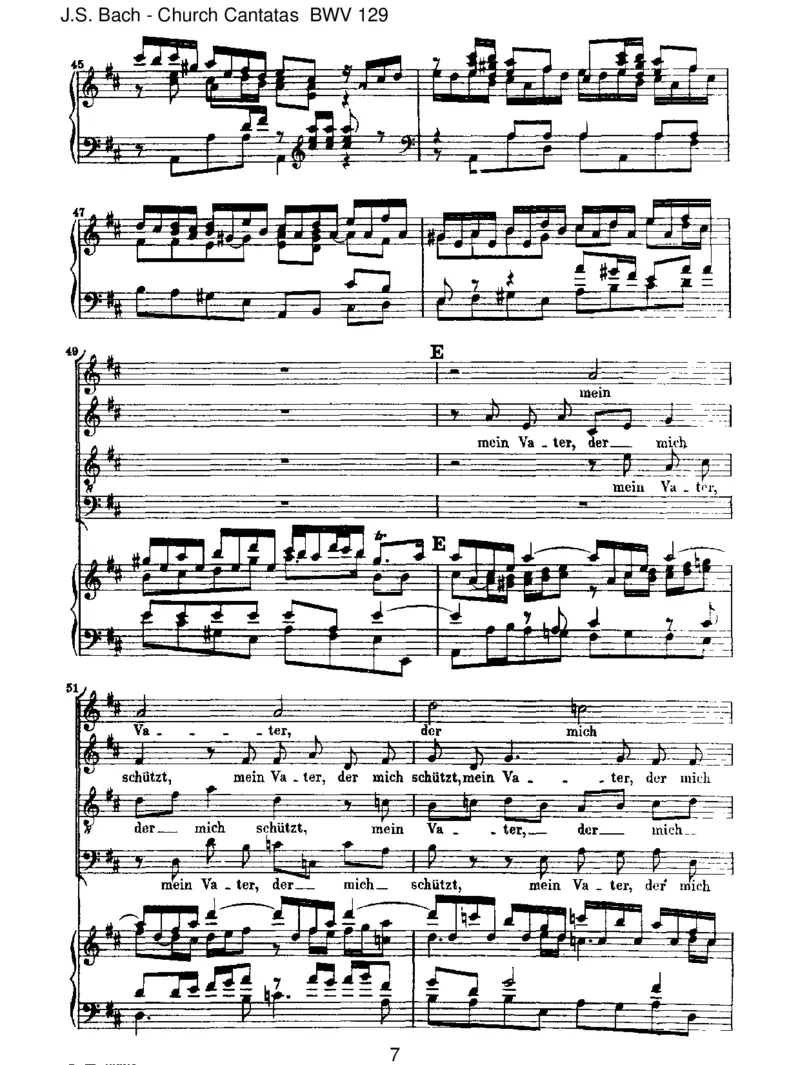 BWV129GelobetseiderHerr,meinGott_一万首著名钢琴曲谱哈农贝多芬合集视频教学电子版高清无水印可打印_1古典钢琴知名音乐家谱_巴赫钢琴谱全集_J.S巴赫作品全集