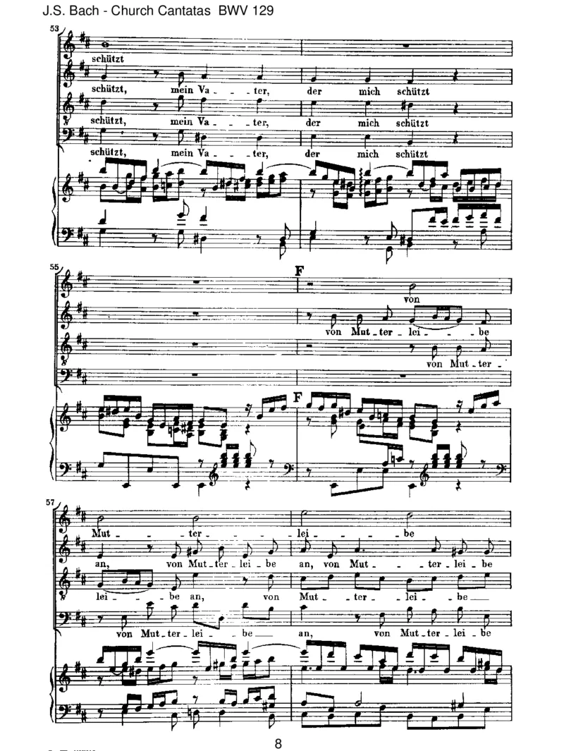 BWV129GelobetseiderHerr,meinGott_一万首著名钢琴曲谱哈农贝多芬合集视频教学电子版高清无水印可打印_1古典钢琴知名音乐家谱_巴赫钢琴谱全集_J.S巴赫作品全集