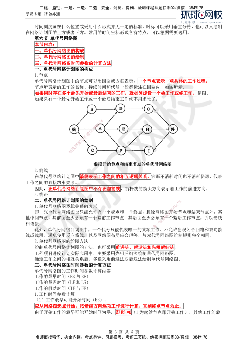 64.基础知识：第三章第五至六节单代号网络图_监理工程师_2025监理工程师_2025年监理工程师SVIP_2025年监理交通控制SVIP_02-基础精讲✿高端面授✿深度强化