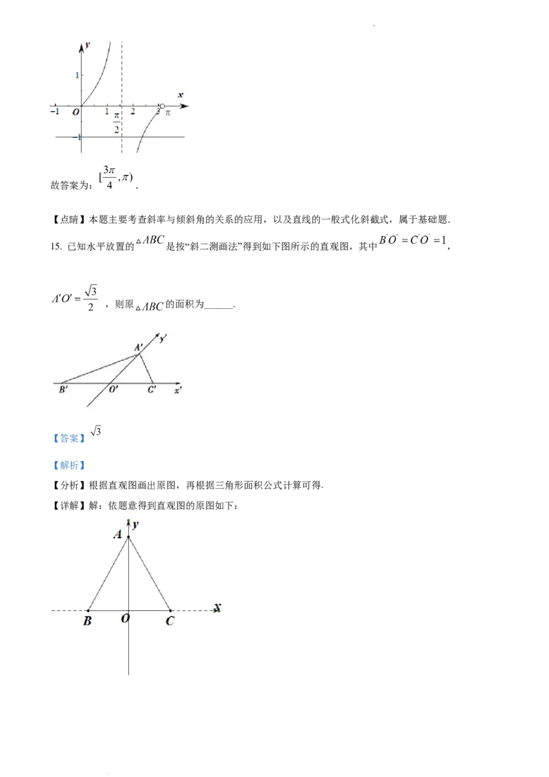 高二上学期期末数学试题（解析版）_E015高中全科试卷_数学试题_选修1_04.期末试卷_高二上学期期末数学试题2