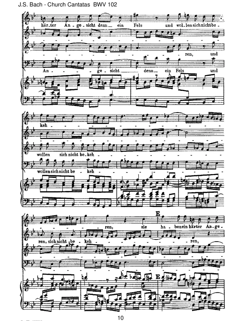 BWV102Herr,deineAugensehennachdemGlauben_一万首著名钢琴曲谱哈农贝多芬合集视频教学电子版高清无水印可打印_1古典钢琴知名音乐家谱_巴赫钢琴谱全集_J.S巴赫作品全集