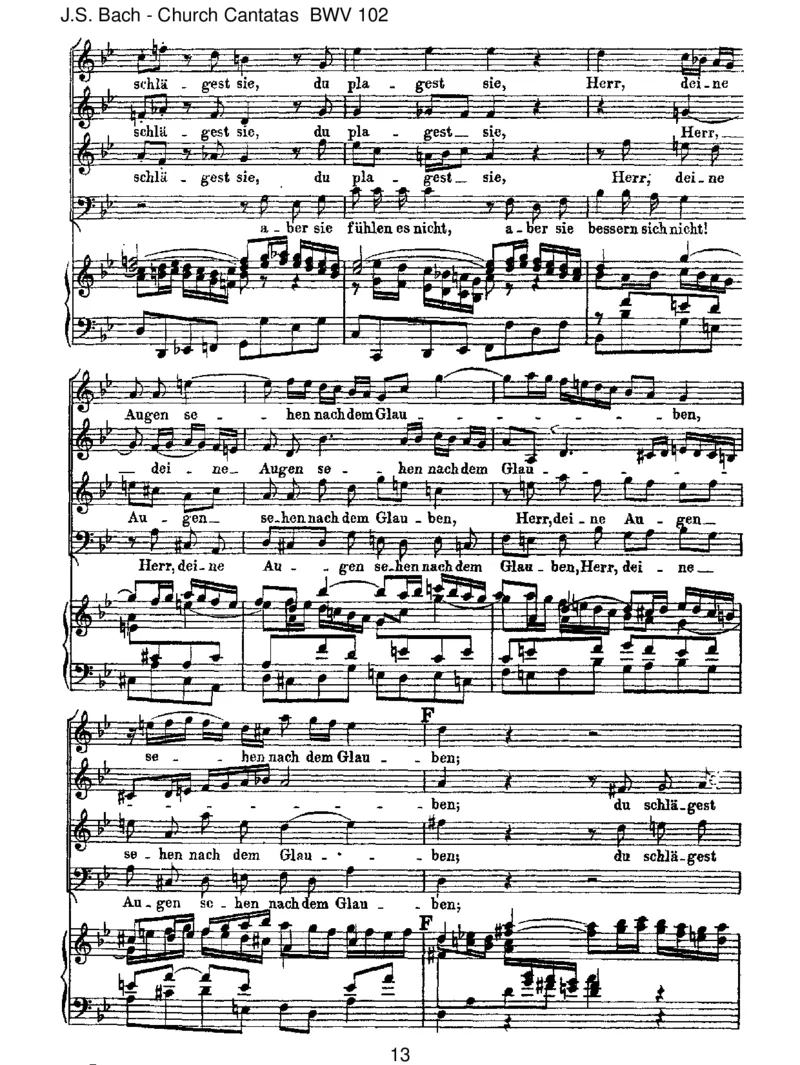 BWV102Herr,deineAugensehennachdemGlauben_一万首著名钢琴曲谱哈农贝多芬合集视频教学电子版高清无水印可打印_1古典钢琴知名音乐家谱_巴赫钢琴谱全集_J.S巴赫作品全集