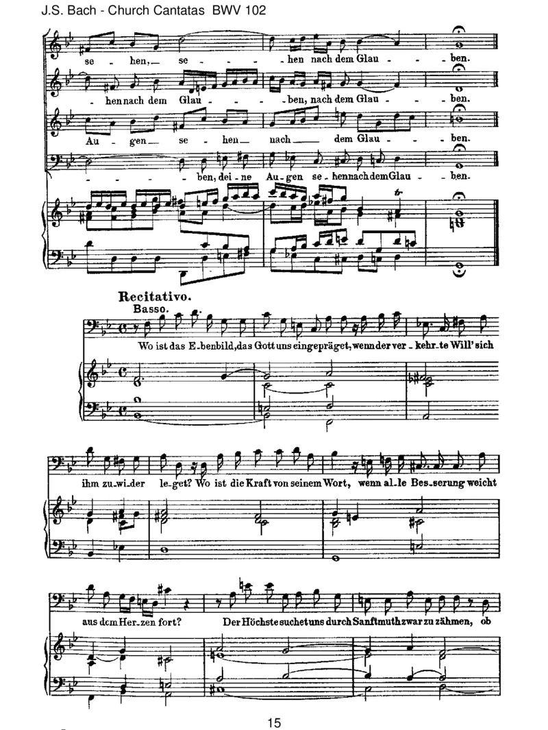 BWV102Herr,deineAugensehennachdemGlauben_一万首著名钢琴曲谱哈农贝多芬合集视频教学电子版高清无水印可打印_1古典钢琴知名音乐家谱_巴赫钢琴谱全集_J.S巴赫作品全集