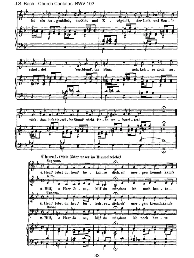 BWV102Herr,deineAugensehennachdemGlauben_一万首著名钢琴曲谱哈农贝多芬合集视频教学电子版高清无水印可打印_1古典钢琴知名音乐家谱_巴赫钢琴谱全集_J.S巴赫作品全集