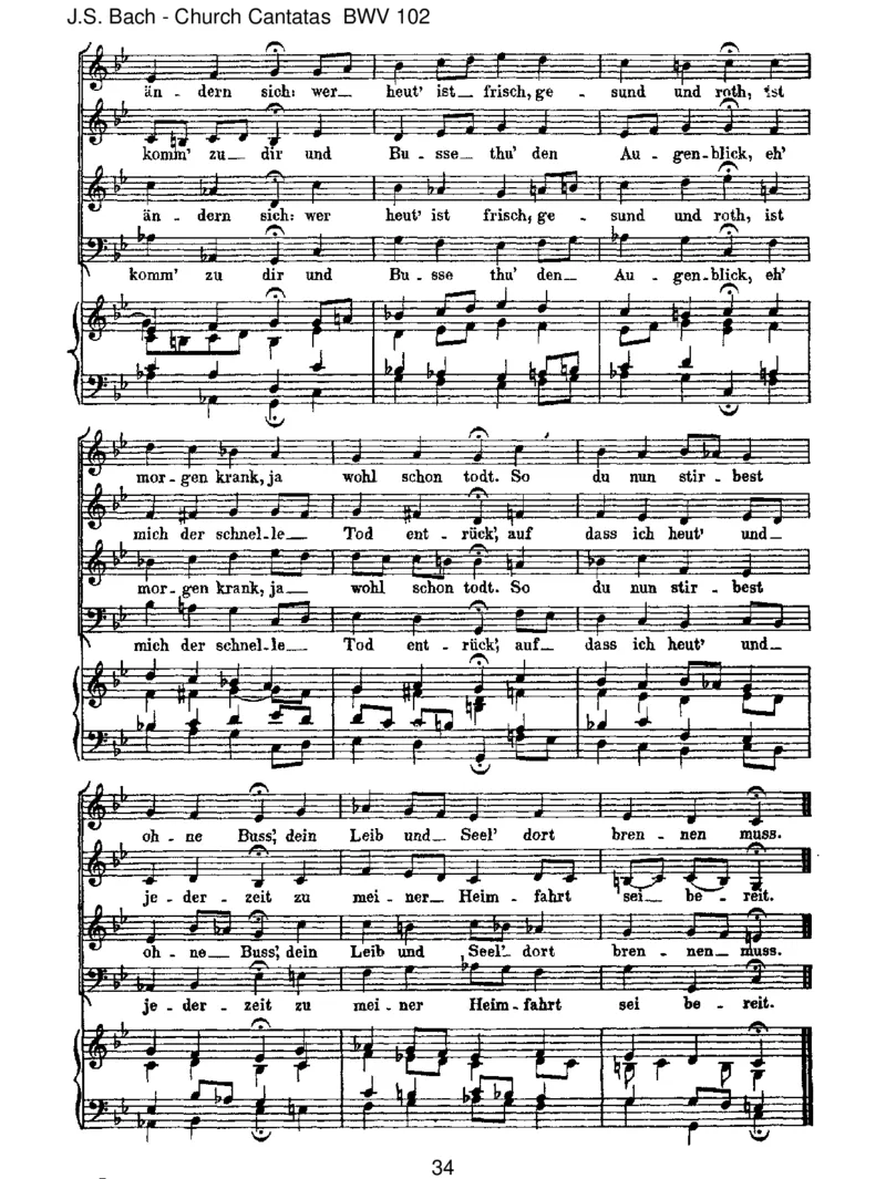 BWV102Herr,deineAugensehennachdemGlauben_一万首著名钢琴曲谱哈农贝多芬合集视频教学电子版高清无水印可打印_1古典钢琴知名音乐家谱_巴赫钢琴谱全集_J.S巴赫作品全集