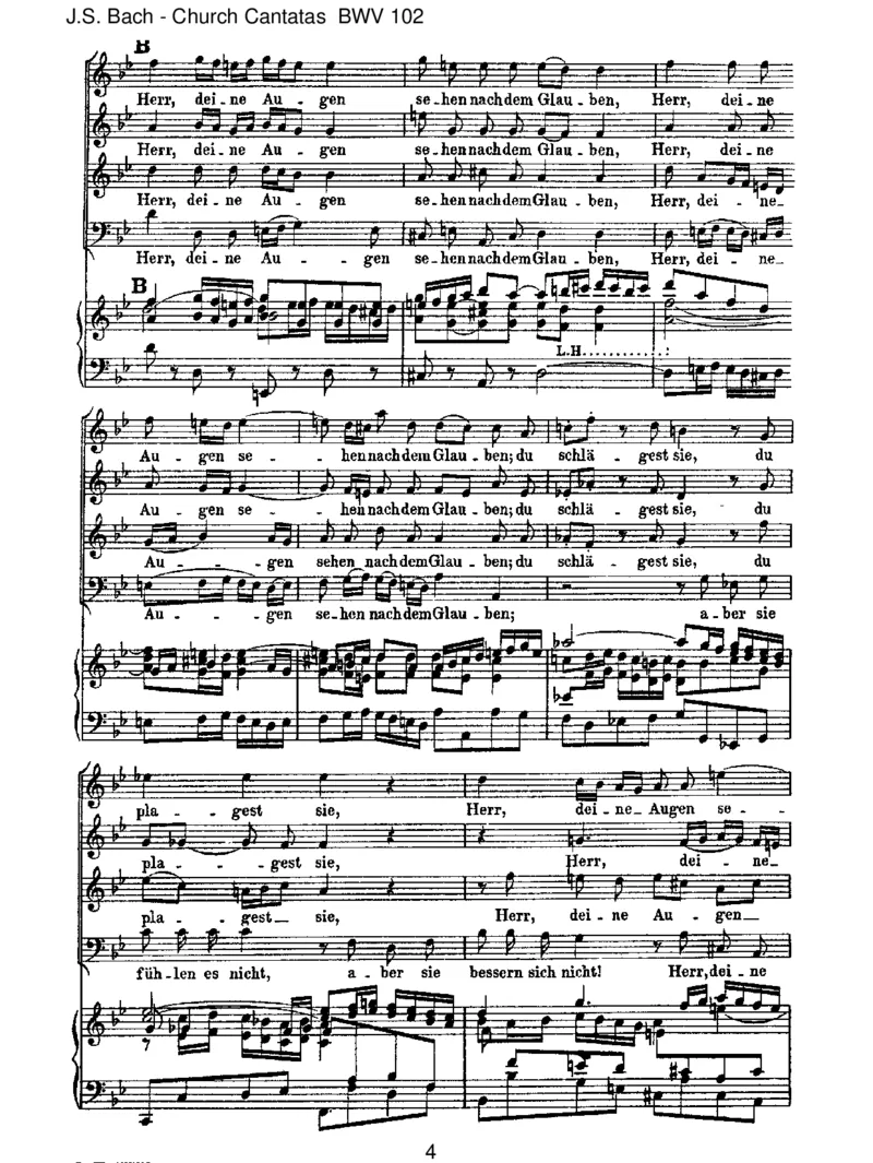 BWV102Herr,deineAugensehennachdemGlauben_一万首著名钢琴曲谱哈农贝多芬合集视频教学电子版高清无水印可打印_1古典钢琴知名音乐家谱_巴赫钢琴谱全集_J.S巴赫作品全集
