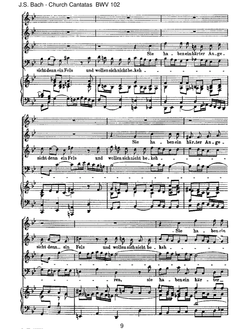 BWV102Herr,deineAugensehennachdemGlauben_一万首著名钢琴曲谱哈农贝多芬合集视频教学电子版高清无水印可打印_1古典钢琴知名音乐家谱_巴赫钢琴谱全集_J.S巴赫作品全集