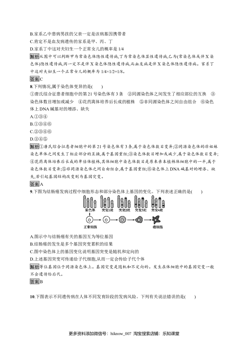 第5章《本章综合与测试》测评01_E015高中全科试卷_生物试题_必修2_1.单元测试_1、单元测试_第5章基因突变及其他变异