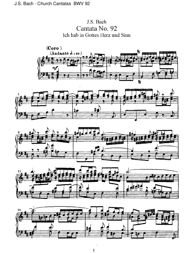 BWV92IchhabinGottesHerzundSinn_一万首著名钢琴曲谱哈农贝多芬合集视频教学电子版高清无水印可打印_1古典钢琴知名音乐家谱_巴赫钢琴谱全集_J.S巴赫作品全集