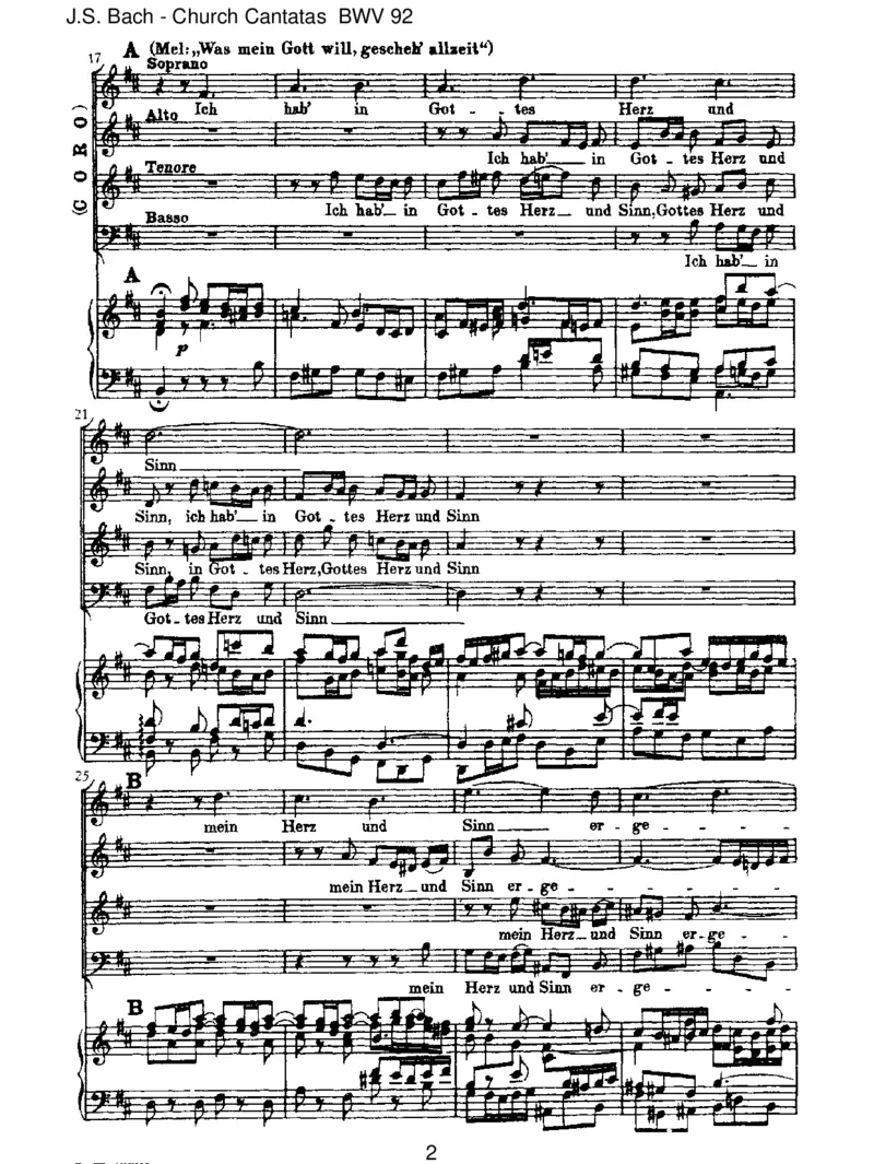 BWV92IchhabinGottesHerzundSinn_一万首著名钢琴曲谱哈农贝多芬合集视频教学电子版高清无水印可打印_1古典钢琴知名音乐家谱_巴赫钢琴谱全集_J.S巴赫作品全集