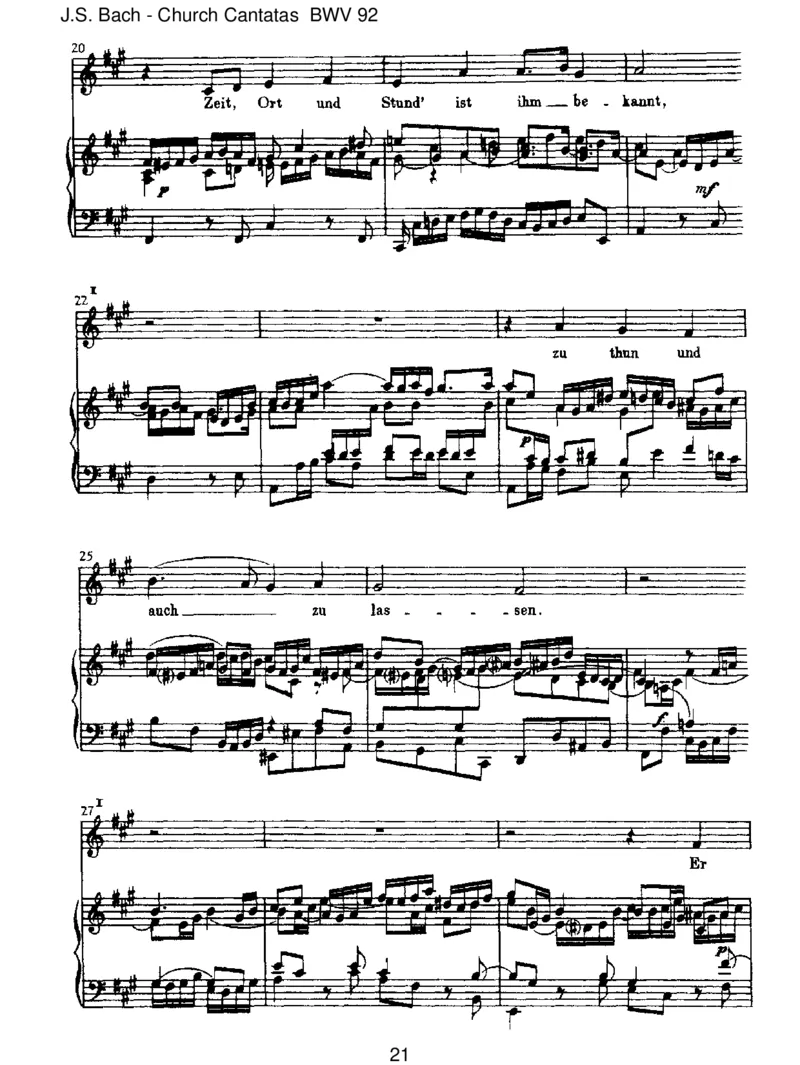 BWV92IchhabinGottesHerzundSinn_一万首著名钢琴曲谱哈农贝多芬合集视频教学电子版高清无水印可打印_1古典钢琴知名音乐家谱_巴赫钢琴谱全集_J.S巴赫作品全集