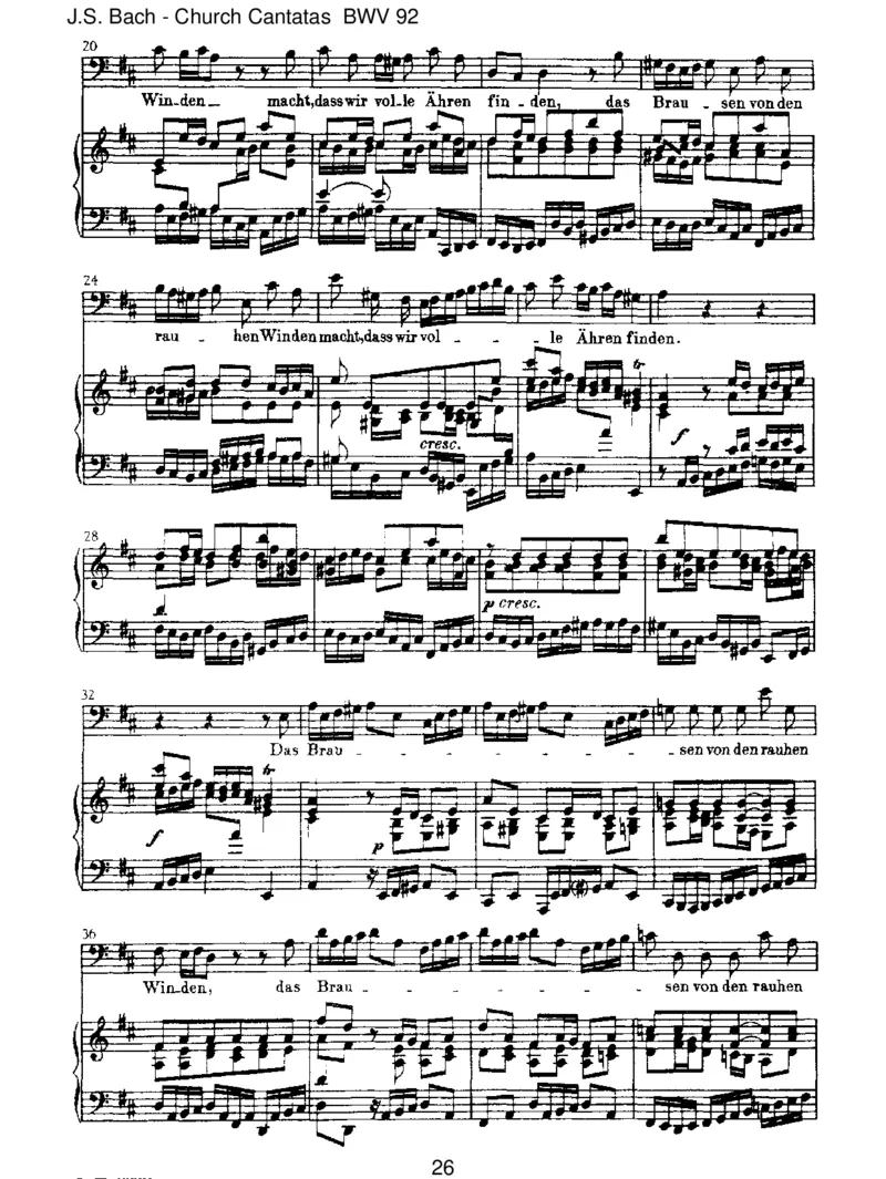 BWV92IchhabinGottesHerzundSinn_一万首著名钢琴曲谱哈农贝多芬合集视频教学电子版高清无水印可打印_1古典钢琴知名音乐家谱_巴赫钢琴谱全集_J.S巴赫作品全集