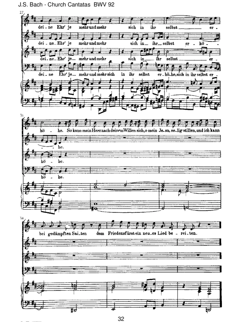 BWV92IchhabinGottesHerzundSinn_一万首著名钢琴曲谱哈农贝多芬合集视频教学电子版高清无水印可打印_1古典钢琴知名音乐家谱_巴赫钢琴谱全集_J.S巴赫作品全集