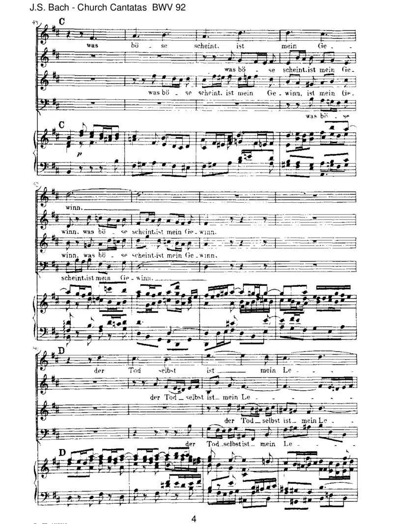 BWV92IchhabinGottesHerzundSinn_一万首著名钢琴曲谱哈农贝多芬合集视频教学电子版高清无水印可打印_1古典钢琴知名音乐家谱_巴赫钢琴谱全集_J.S巴赫作品全集