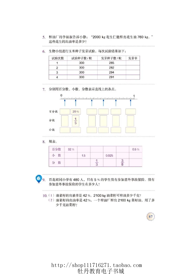6年级上册数学电子课本人教新课标_小学1-6年级全部试卷_数学_六年级_3-11-3、小学六年级数学上册_3-11-3-4、电子教材、课本