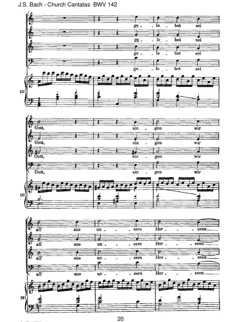 BWV142UnsisteinKindgeboren(Spurious,by_Kuhnau)_一万首著名钢琴曲谱哈农贝多芬合集视频教学电子版高清无水印可打印_1古典钢琴知名音乐家谱_巴赫钢琴谱全集_J.S巴赫作品全集