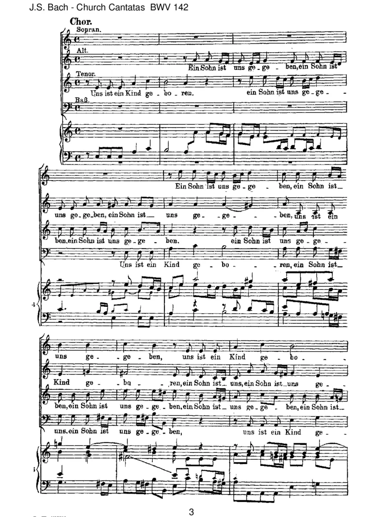 BWV142UnsisteinKindgeboren(Spurious,by_Kuhnau)_一万首著名钢琴曲谱哈农贝多芬合集视频教学电子版高清无水印可打印_1古典钢琴知名音乐家谱_巴赫钢琴谱全集_J.S巴赫作品全集