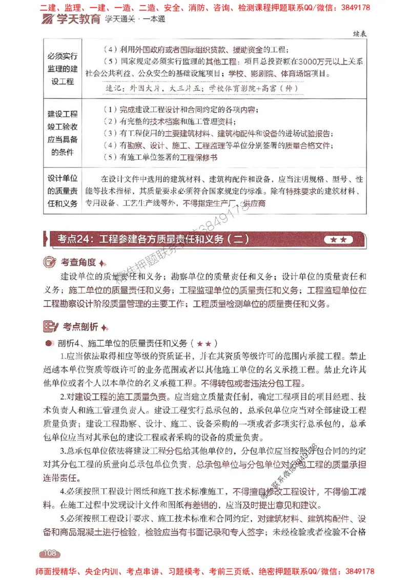 25年监理案例-学天一本通（精讲讲义）推荐_监理工程师_2025监理工程师_2025年监理工程师SVIP_2025年监理土建案例SVIP_01-精华文档✿电子教材✿历年真题