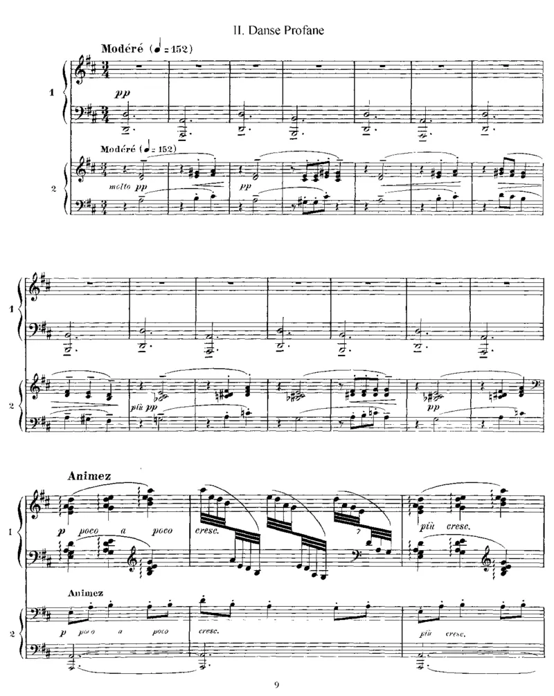 DanseSacreeetDanseProfane(2Piano)_一万首著名钢琴曲谱哈农贝多芬合集视频教学电子版高清无水印可打印_1古典钢琴知名音乐家谱_德彪西钢琴谱全集