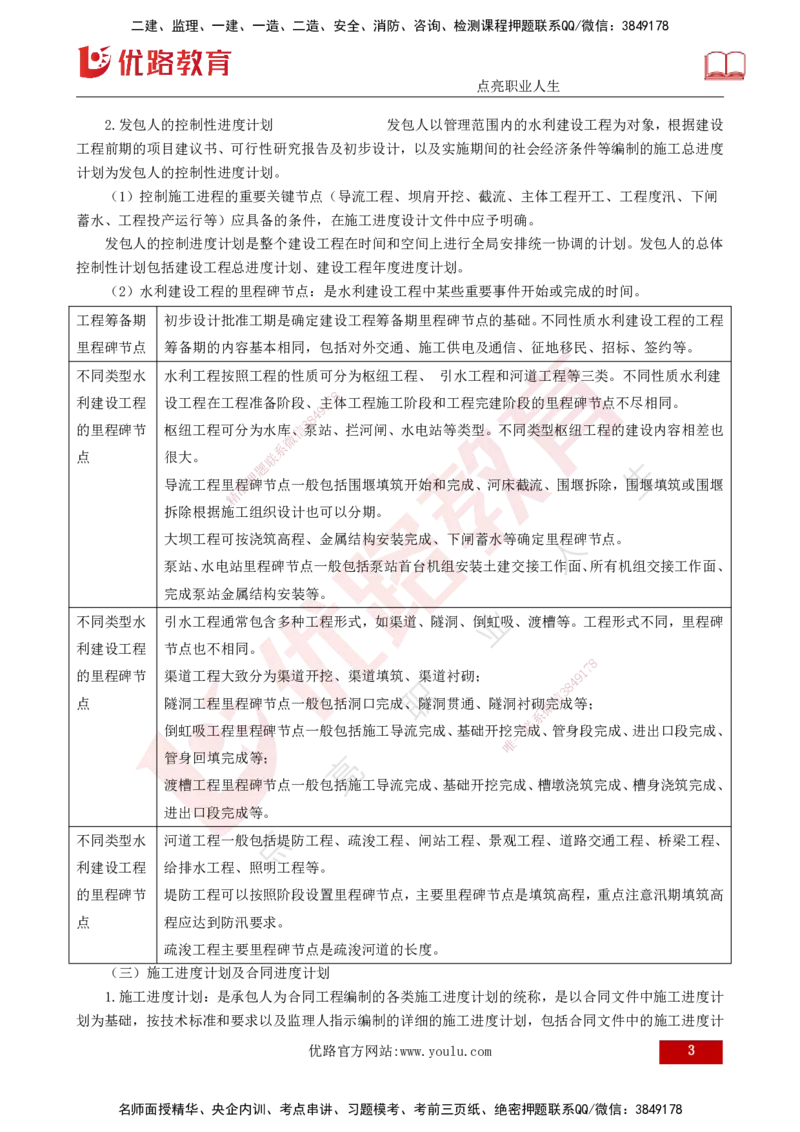 25年《进度控制（水利）》第1章（打印版）_监理工程师_2025监理工程师_2025年监理工程师SVIP_2025年监理水利控制SVIP_02-基础精讲✿高端面授✿深度强化