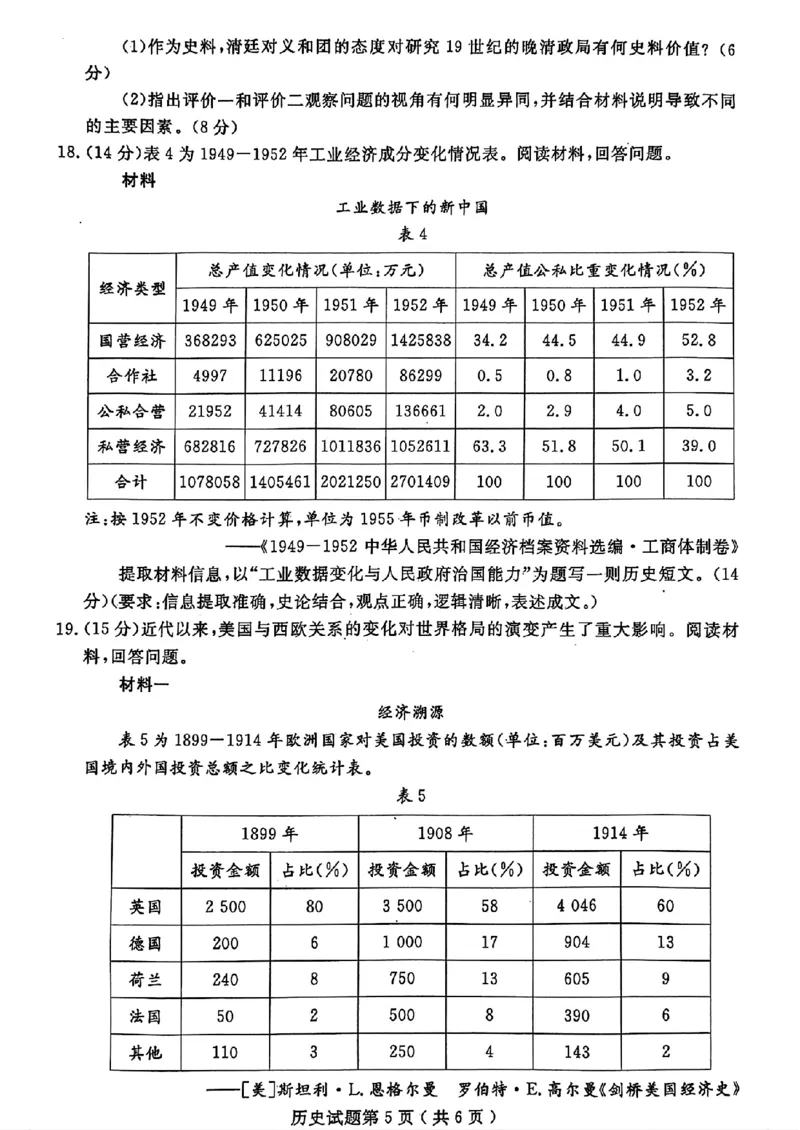 山东省济宁市2024届高三年级高考第三次模拟试题历史试卷+答案_2024年5月_01按日期_28号_2024届山东省济宁市高三年级高考第三次模拟试题