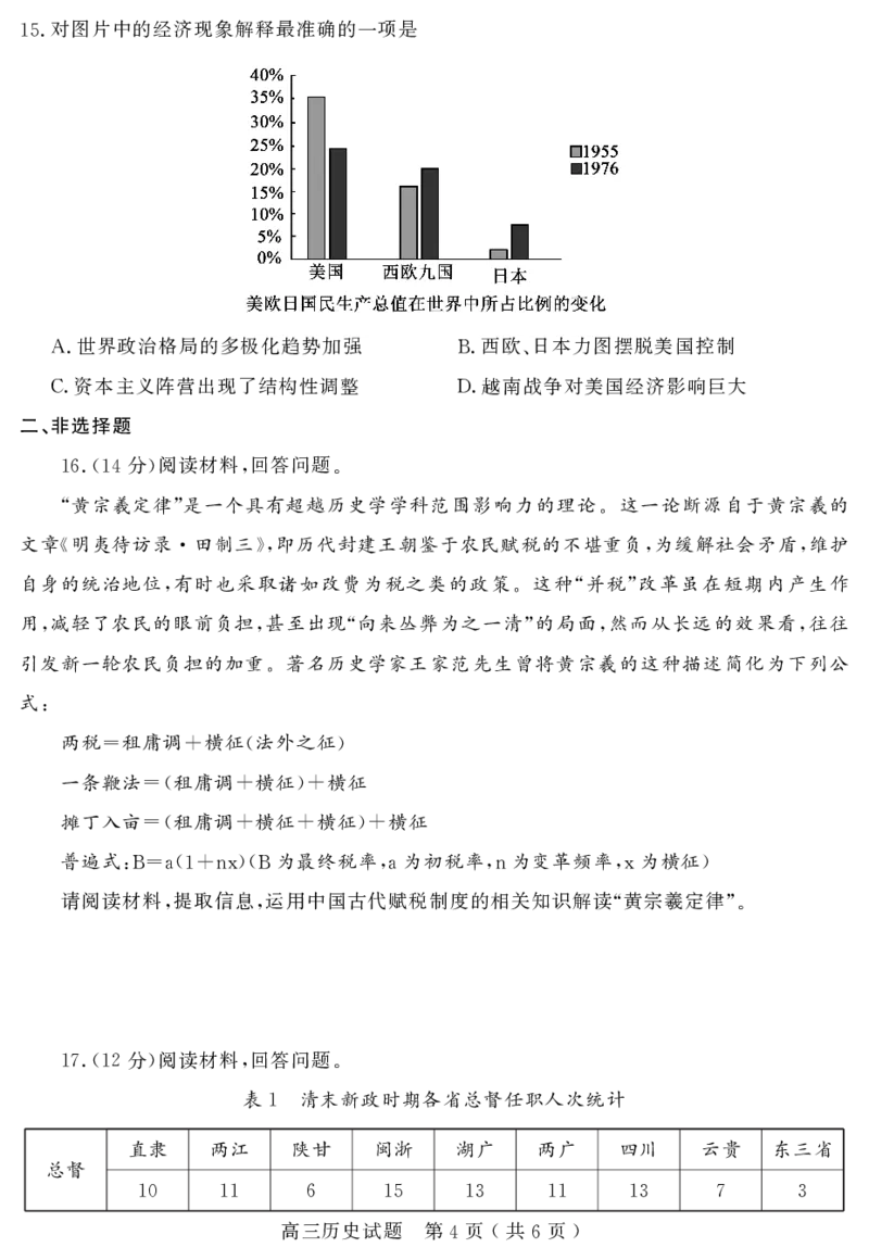 山东省聊城市2024届高三上学期期末教学质量检测历史(1)_2024年2月_022月合集_2024届山东省聊城市高三上学期期末教学质量检测