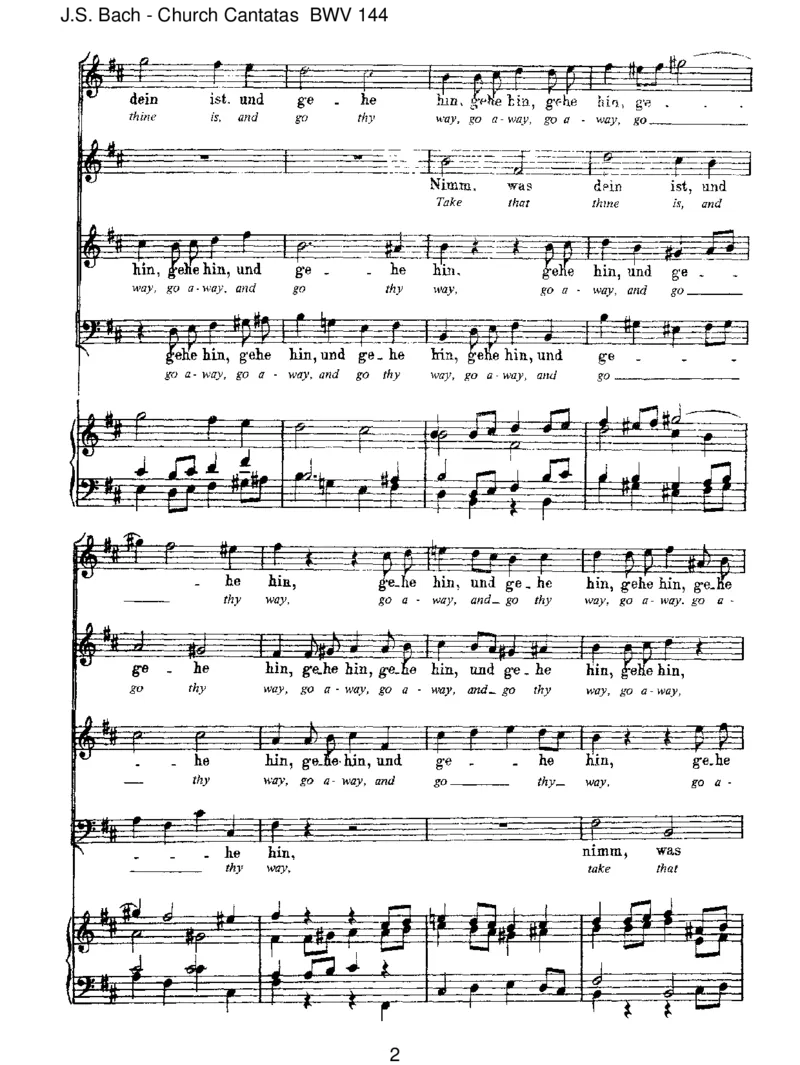 BWV144Nimmwasdeinist,undgehehin_一万首著名钢琴曲谱哈农贝多芬合集视频教学电子版高清无水印可打印_1古典钢琴知名音乐家谱_巴赫钢琴谱全集_J.S巴赫作品全集