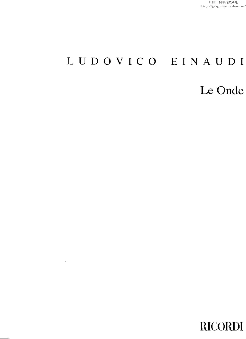 31、意大利钢琴家LudovicoEinaudi《海浪》（64页，共12首）_一万首著名钢琴曲谱哈农贝多芬合集视频教学电子版高清无水印可打印_3流行音乐谱_流行钢琴谱合集形式_高清PDF无水印