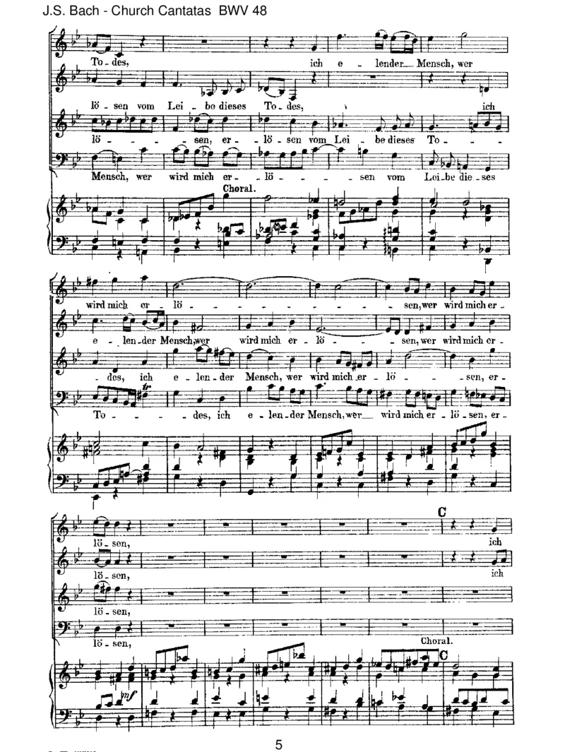 BWV48Ichelendermensch,werwirdmicherl_sen_一万首著名钢琴曲谱哈农贝多芬合集视频教学电子版高清无水印可打印_1古典钢琴知名音乐家谱_巴赫钢琴谱全集_J.S巴赫作品全集