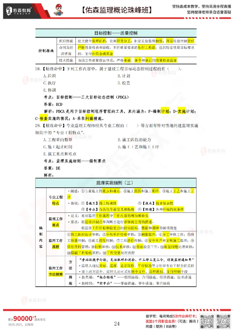 4月24日佑森监理概论珠峰班模拟考卷答案_监理工程师_2025监理工程师_2025年监理工程师SVIP_2025年监理概论法规SVIP_02-基础精讲✿高端面授✿深度强化
