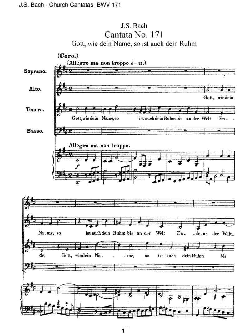 BWV171Gott,wiedeinName,soistauchdeinRuhm_一万首著名钢琴曲谱哈农贝多芬合集视频教学电子版高清无水印可打印_1古典钢琴知名音乐家谱_巴赫钢琴谱全集_J.S巴赫作品全集