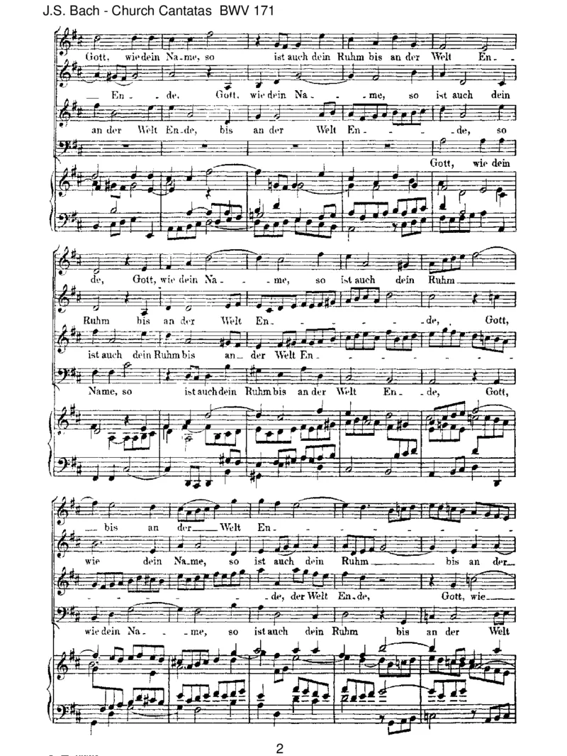BWV171Gott,wiedeinName,soistauchdeinRuhm_一万首著名钢琴曲谱哈农贝多芬合集视频教学电子版高清无水印可打印_1古典钢琴知名音乐家谱_巴赫钢琴谱全集_J.S巴赫作品全集