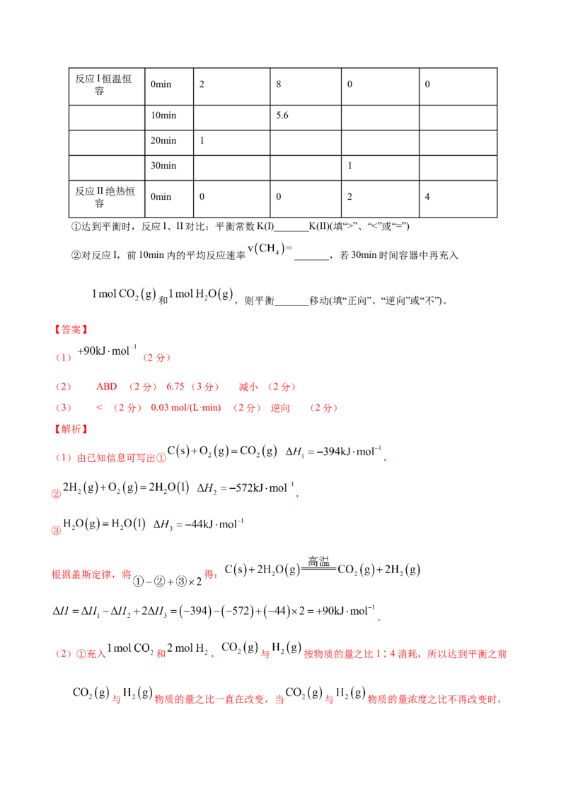 第二单元化学反应速率与化学平衡-冲刺期末高二化学期末单元复习测试（人教版2019选择性必修1）（解析版）_E015高中全科试卷_化学试题_选修1_3.新版人教版高中化学试卷选择性必修1