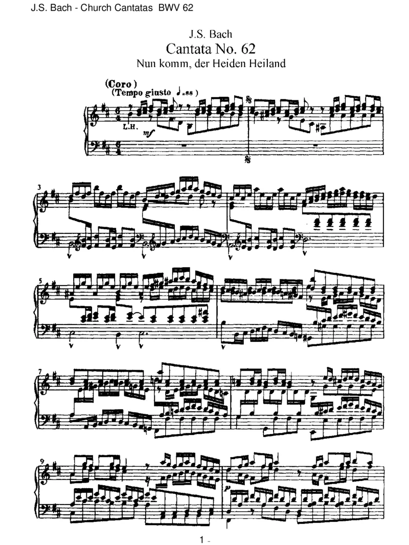 BWV62Nunkomm,derHeidenHeiland_一万首著名钢琴曲谱哈农贝多芬合集视频教学电子版高清无水印可打印_1古典钢琴知名音乐家谱_巴赫钢琴谱全集_J.S巴赫作品全集_JohannSebastianBach(1685-1750)巴赫